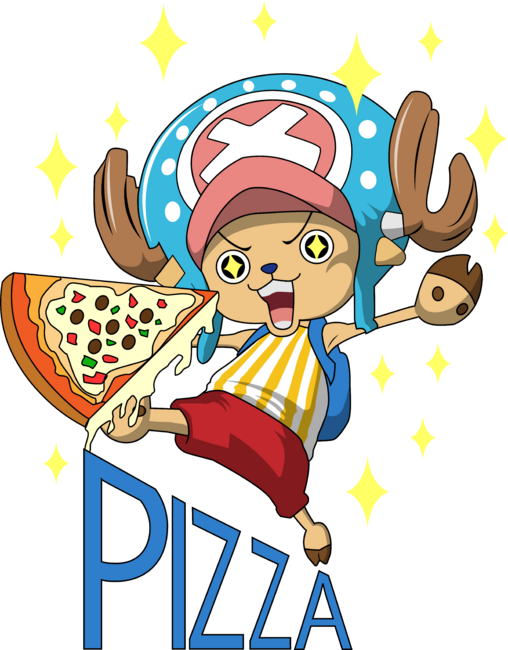Chopper and Pizza - One piece anime
