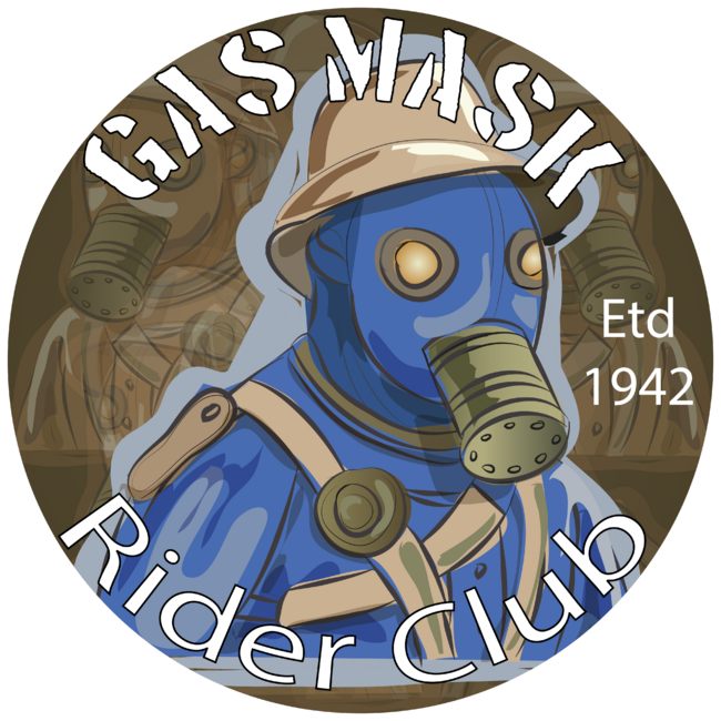 Gas Mask Motor Club Sign