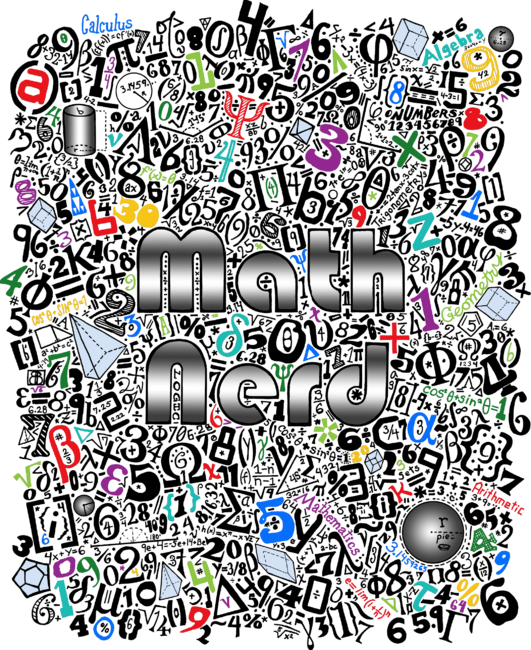 Math Nerd in Black by Bobbie Berendson W