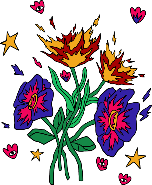 Flaming Floral Dreams