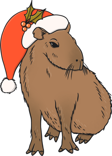 Cute Christmas Capybara