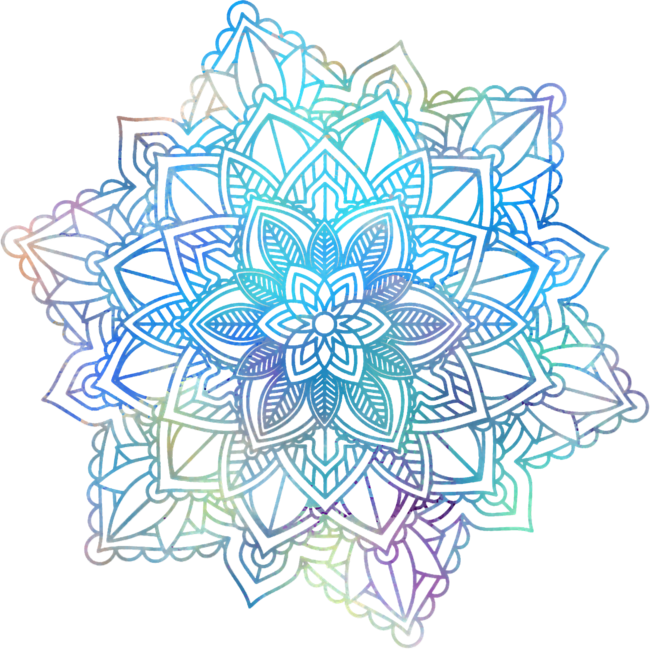 Watercolor Mandala Sacred Geometry by Titanrose
