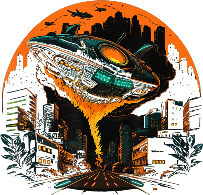 UFO Skyline by CONRUOUSLY
