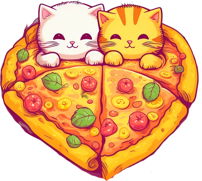 Pizza Cats Cute Kawaii Pizza Cats by AlexaMerch
