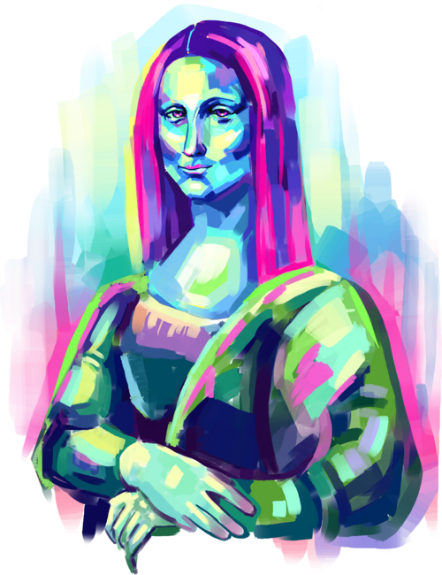 Colorful Mona Lisa art
