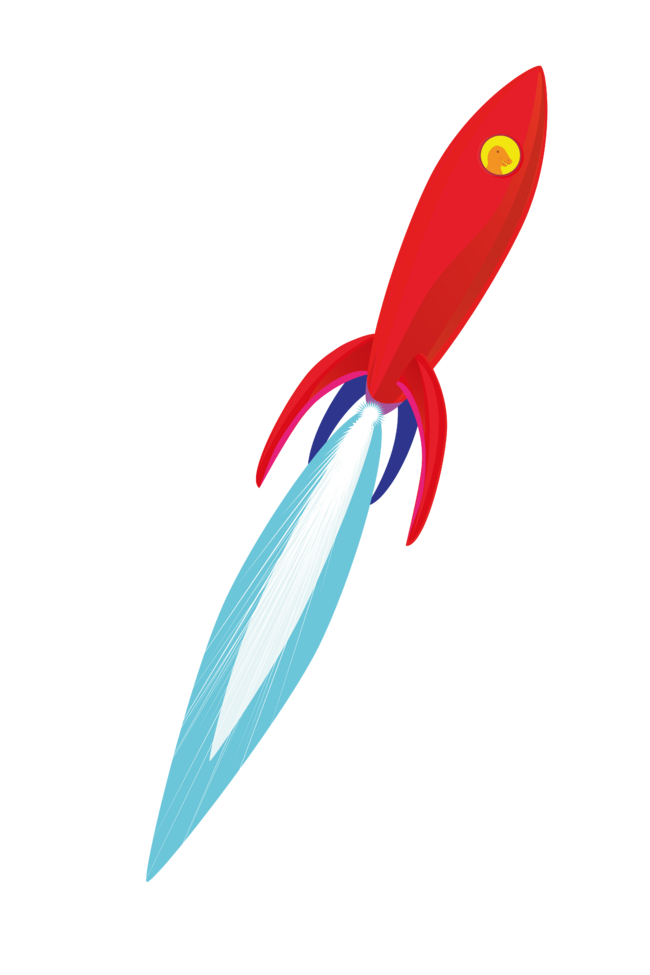 Red Dino Rocket by simonsayssaysimon