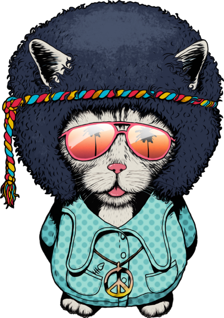Rock And Roll Cat in Summer Shades