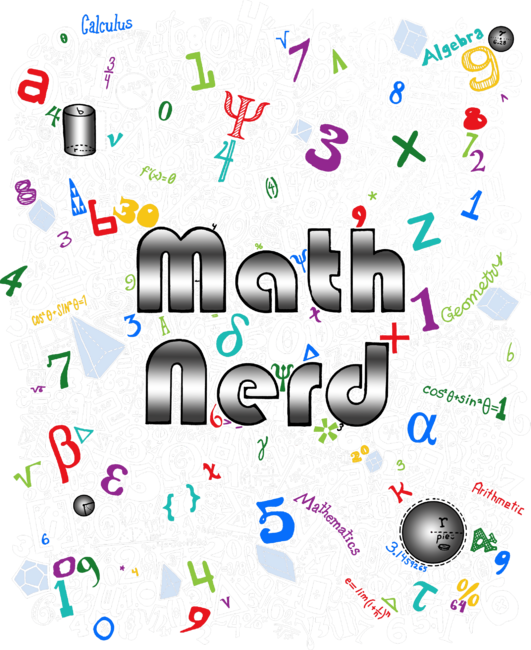 Math Nerd in White by Bobbie Berendson W