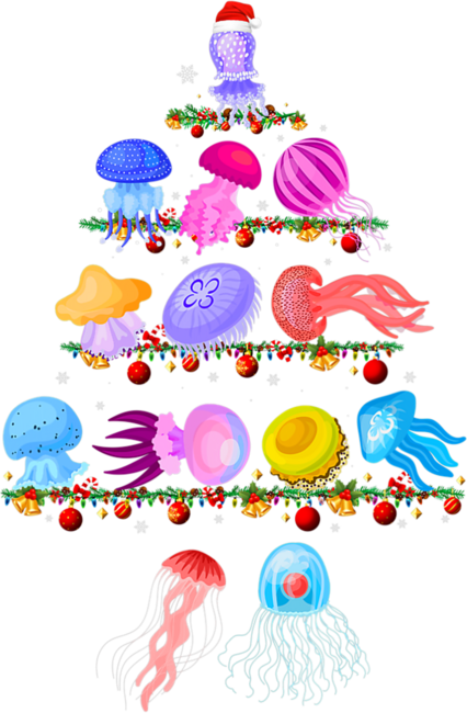 Family Pajama Sets Christmas Matching Jellyfish Xmas Tree by alannaescobar