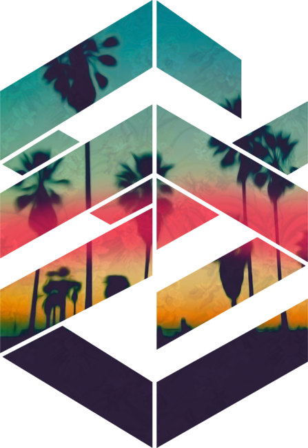 Geometric Sunset beach
