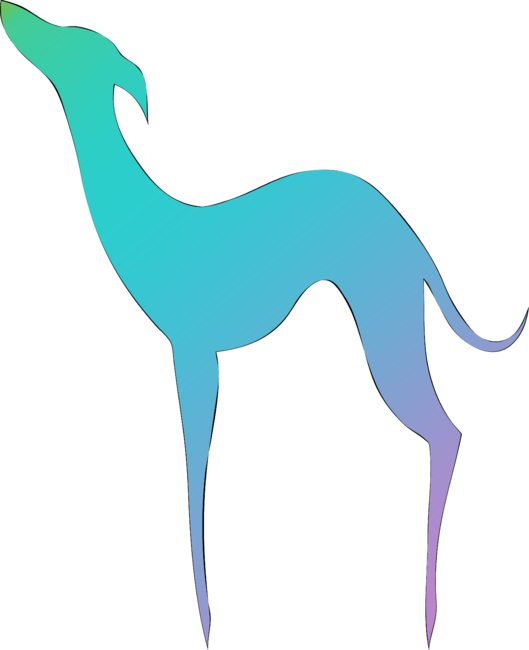 Greyhound dog silhouette
