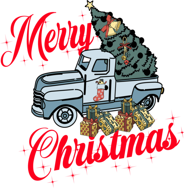Merry Christmas Rustic Truck by AdelaRobert