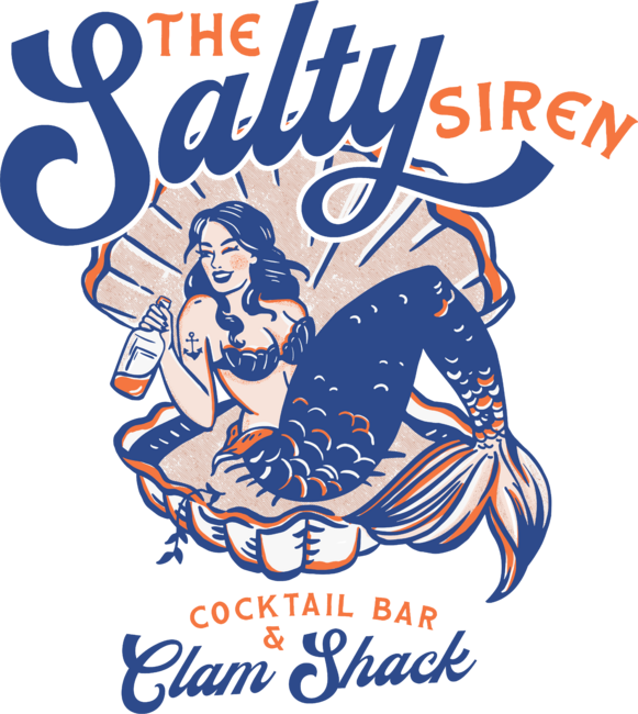 The Salty Siren Cocktail Bar &amp; Clam Shack: Retro Pinup Mermaid by TheWhiskeyGinger