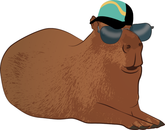 Capybara with glasses by LicencaPoetica