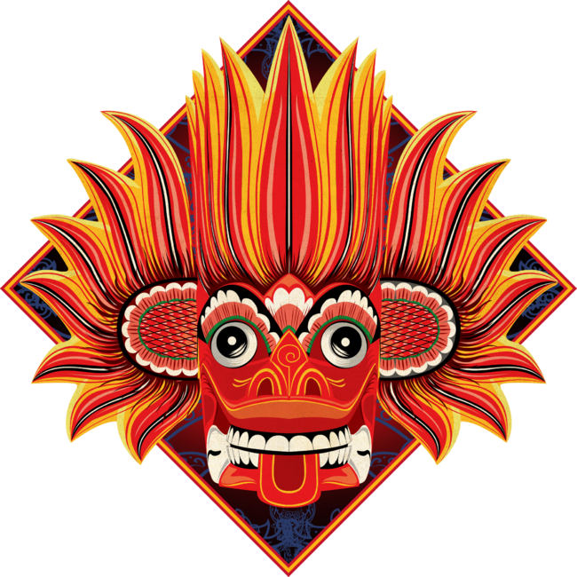 Sri Lankan Fire Demon Mask