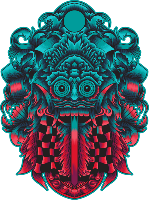 Barong Balinese with neon color