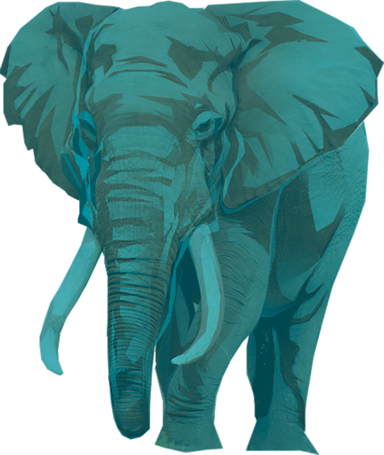 Aqua Elephant by tduffy