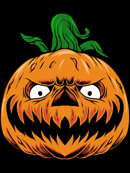 Scary pumpkin, Halloween popart