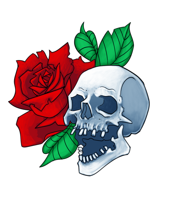Skull Rose Carpe Diem
