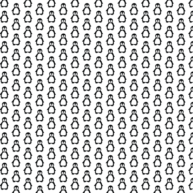 Scandinavian pattern black and white penguin by bigmomentsdesign