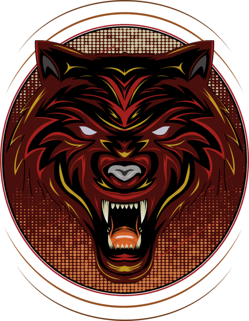 Angry wolves face by AGORADESIGN