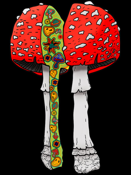 Magic Mushroom Psychedelic Fantasy Space Shroom by DeRose93