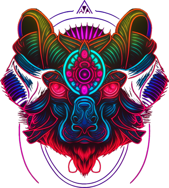 Neon Goat by Ajolan