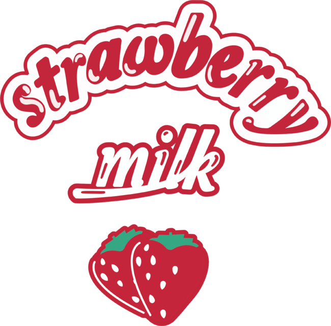 Strawberry Milk Cute Y2K Aesthetic