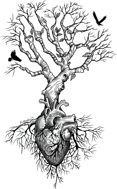 Heart and tree of life design