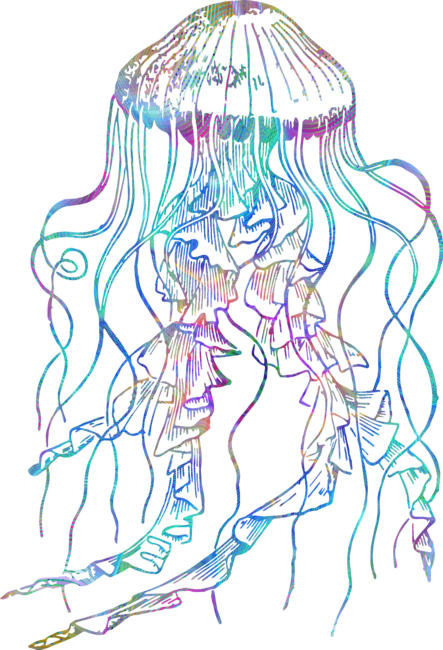 Psychedelic Jellyfish Trippy Tentacles Ocean