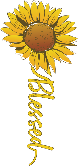 Cute Sunflower Blessed Faith Inspirational Religious Gift