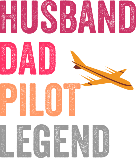 Husband Dad Pilot Legend retro
