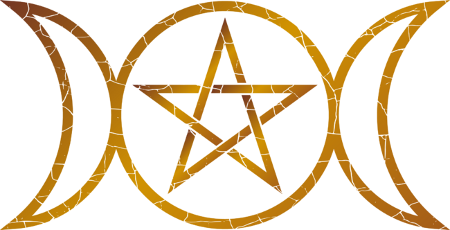 Triple Moon with Pentagram
