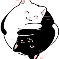 Kawaii Yin & Yang Kitties