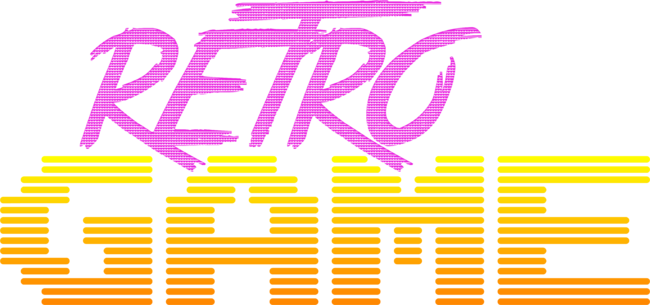 Lettering Retro game in style of 80s