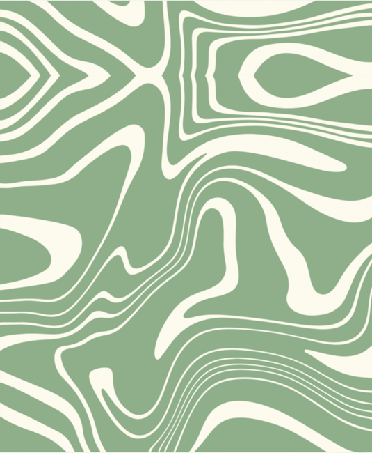 Aesthetic Green and White Wary Pattern