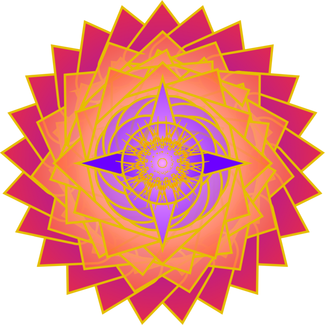 Purple Yellow Mandala