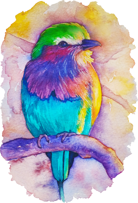 The watercolor bird