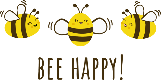 Bee happy - Funny cute kawaii bees