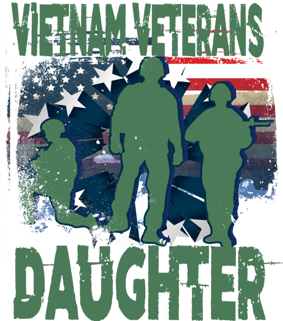 Vietnam Veterans Daughter Green American Flag