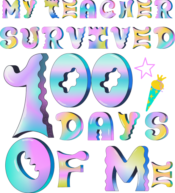 My Teacher Survived 100 Days Of Me Funny School by Wortex