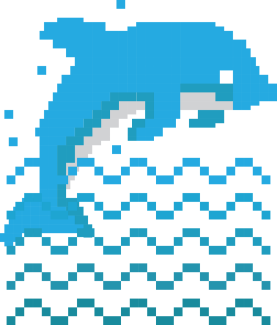 dolphin pixel by kiryadi