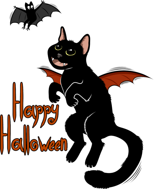 Halloween Cat, Happy Halloween by SPOODEMOON