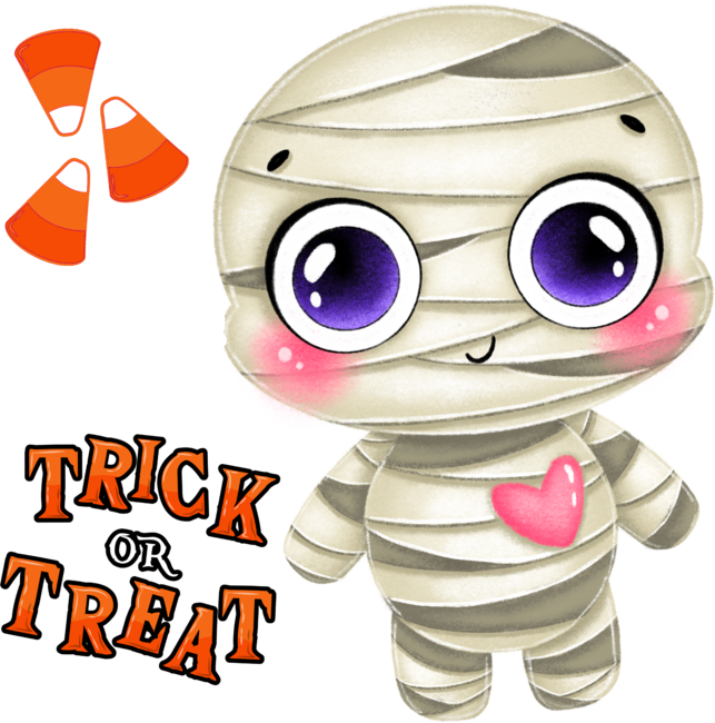 Cute baby mummy Trick or treat Funny cute kids Halloween by BoogieCreates