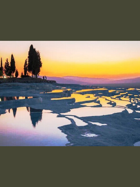 Pamukkale Crystal Salt Step Sky Reflections Sunrise Sunset by ThannedLines