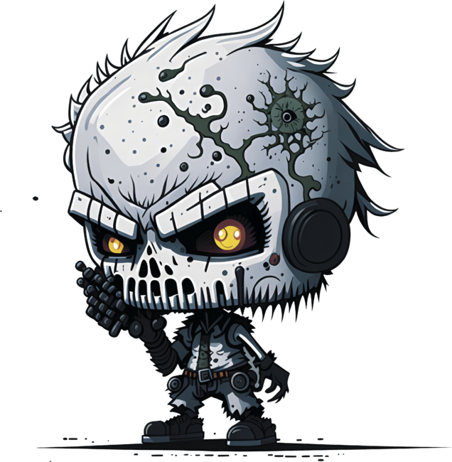 Zombie Cyborg Stingy Jack by PrintHaven