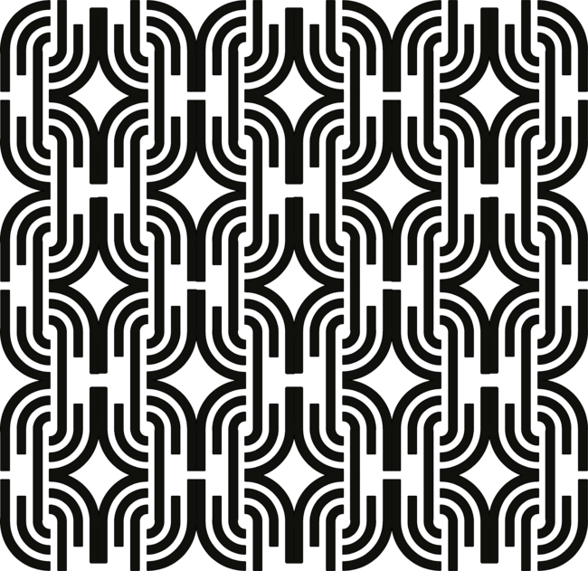 Black and white pattern elegant deco by carolsalazar