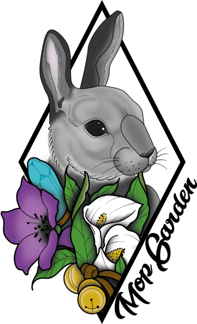 Rabbit with Flowers - MopGarden