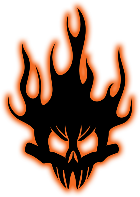 Flaming Skull - Black by DesignsbyDarrin