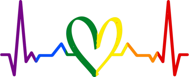 Gay Pride Month Rainbow Flag Equality Heartbeat LGBT by FlwfeaWaffle